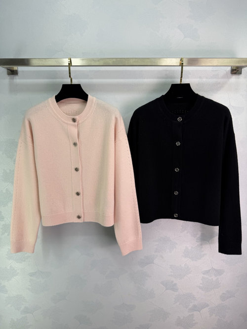 Hermes Embossed Gold Button Knit Cardigan for a Casual and Sophisticated Vibe