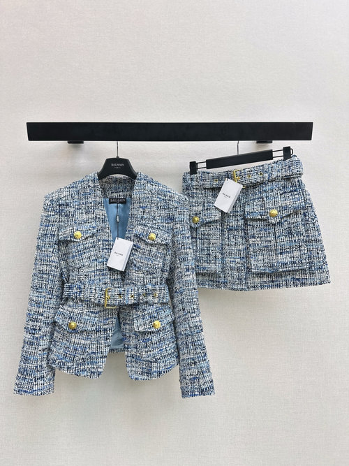 Balmain Retro Knitted V-Neck Waistcoat with a Slimming Design