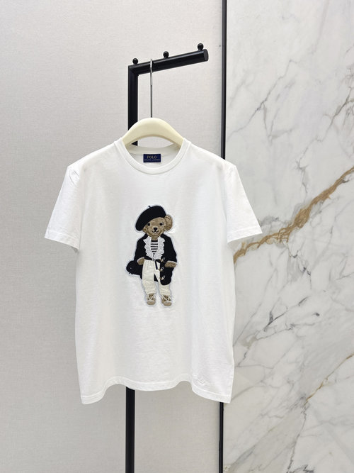 Polo Ralph Lauren American Style Bear Embroidery Short-Sleeve T-Shirt, Classic and Versatile