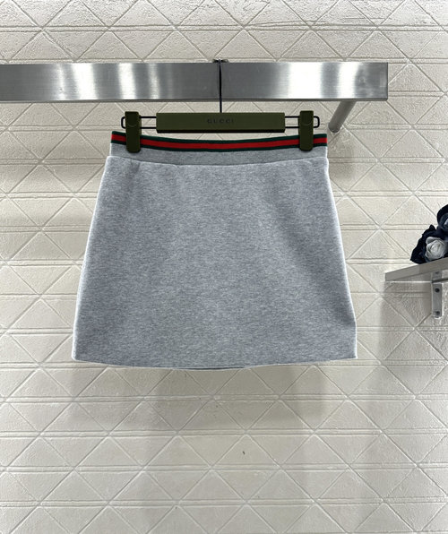 Gucci Knit Cardigan and Skirt Set with Ribbon, Charming and Traditional