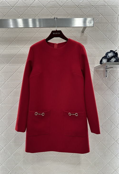 Gucci Custom Imported Acetate Sleeveless Dress with Horsebit Buckle