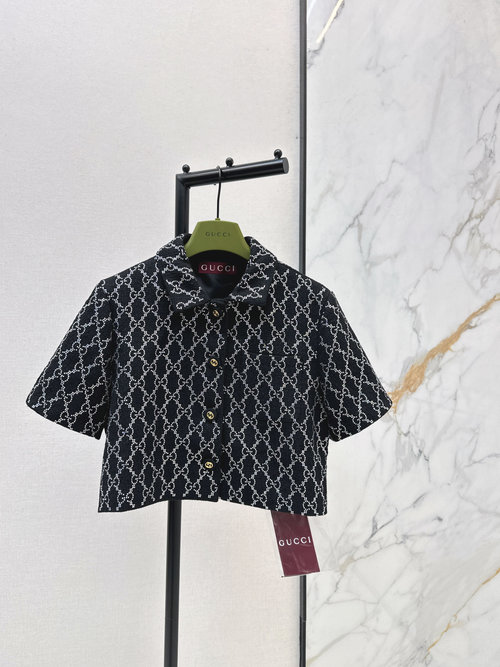 Gucci Retro Rhinestone Cropped Jacket for Charming Waistline