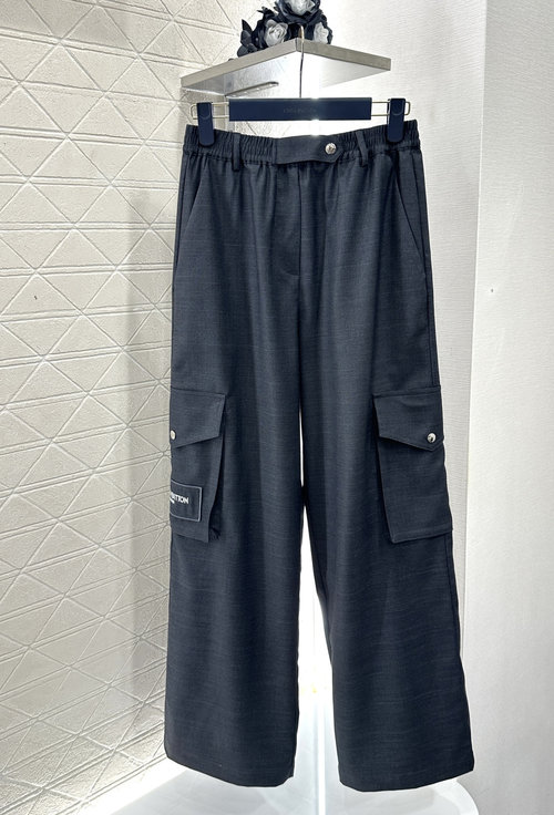 Louis Vuitton High - Waisted Wide - Leg Pants with Functional Pockets