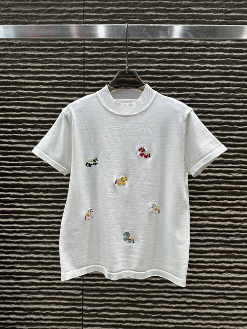 Thom Browne Pony Embroidery Knit Short - Sleeved Top