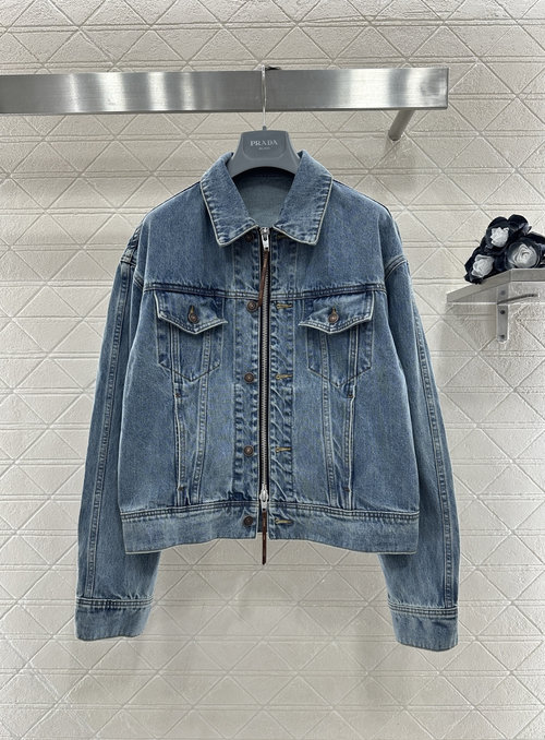 Celine Vintage Wash Blue Denim Jacket, Comfortable and Stylish