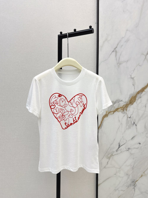 Loro Piana Valentine s Heart T-Shirt with Tencel Fabric