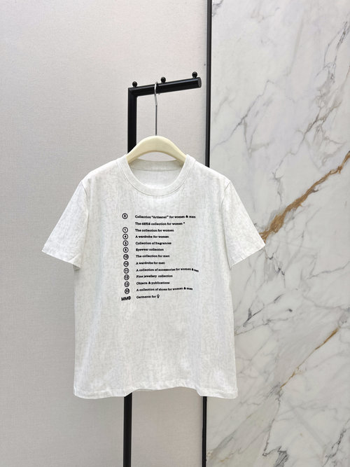 Maison Margiela Letter Pattern Printed T-Shirt, High Density, Three Colors