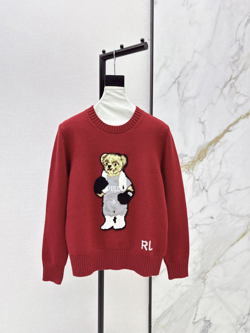 Loro Piana Exclusive Embroidered Bear Sweater, Retro Style