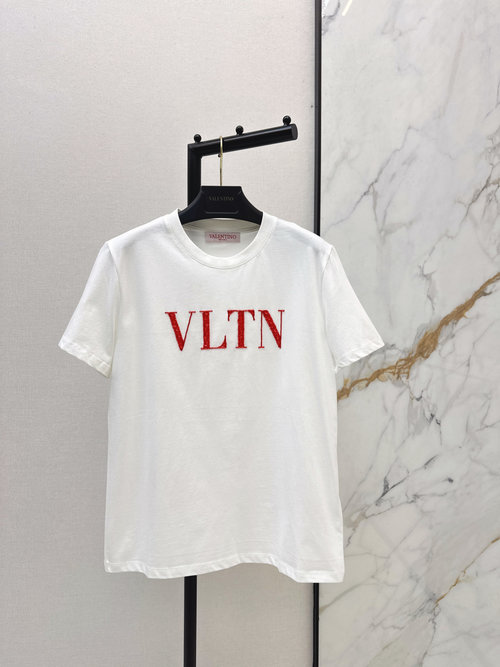 Valentino Limited Sequin T-Shirt with Luxury Red Print