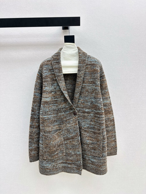 Loro Piana Minimalist Old - Money Style Knit Coat