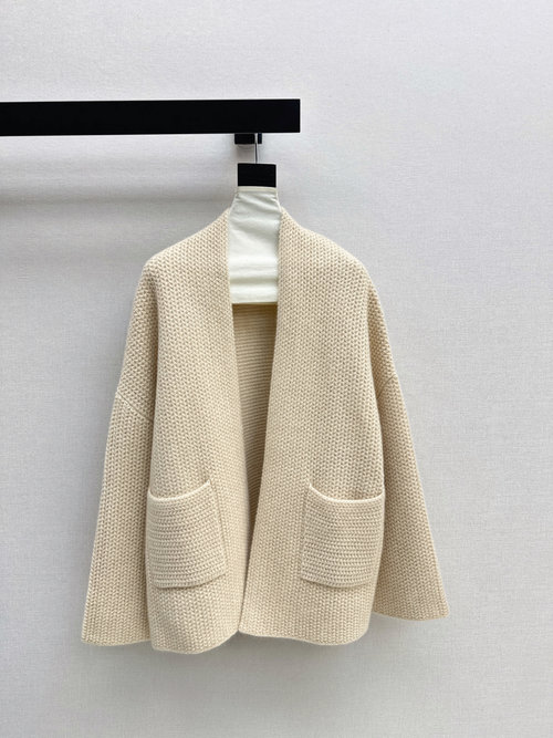 Loro Piana Soft Cashmere Minimalist Knit Coat