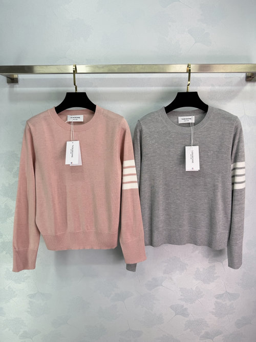 Thom Browne Academic-Inspired Soft Four-Stripe Knit Long Sleeve