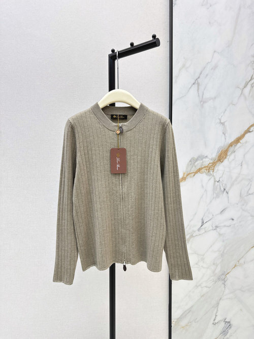 Loro Piana Soft Wool Double Zipper Cardigan for Layering