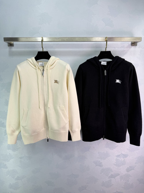 Burberry Customized Wool Hooded Zippered Cardigan, Fashion Function