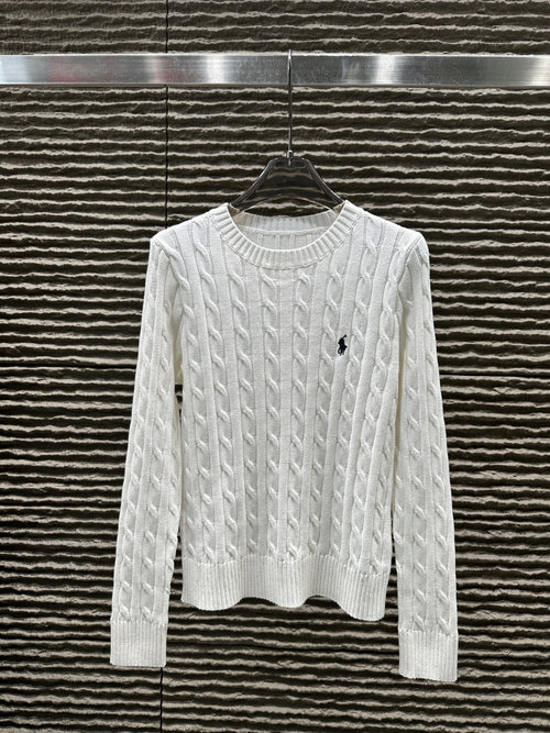 Polo Ralph Lauren New Arrival: Twisted Round-Neck Knitted Long-Sleeve Top