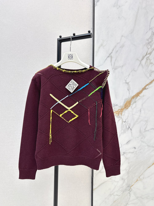 Loewe Asymmetrical Round Neck Sweater for a Sophisticated Look