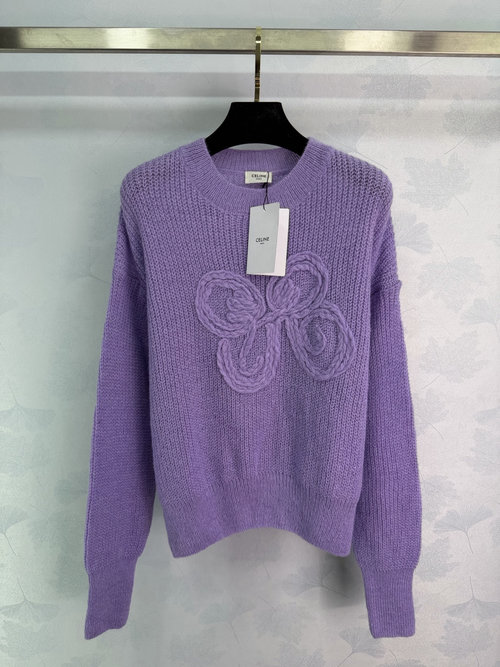 Celine Sweater with 3D Bow for a Gentle Look