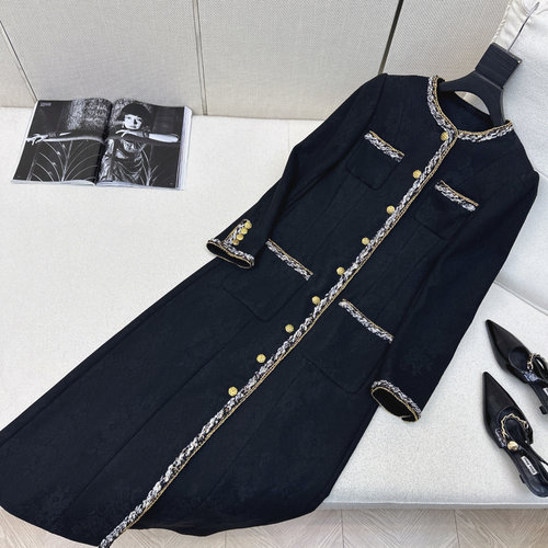 Chanel Chic Vintage French Elegance Lace Long Coat