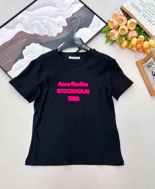 Dior Letter Print Flocked Short-Sleeve T-Shirt