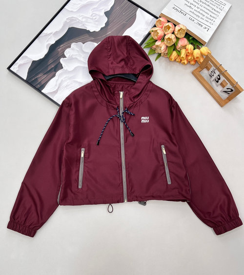 Miu Miu Lightweight Nylon Sun Protection Jacket in Retro Style