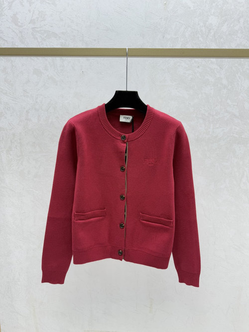 Fendi Simple Solid Color Knit Two - Piece Set