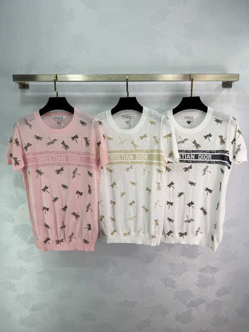 Dior Dragonfly Knit Short Sleeve, Lightweight and Versatile