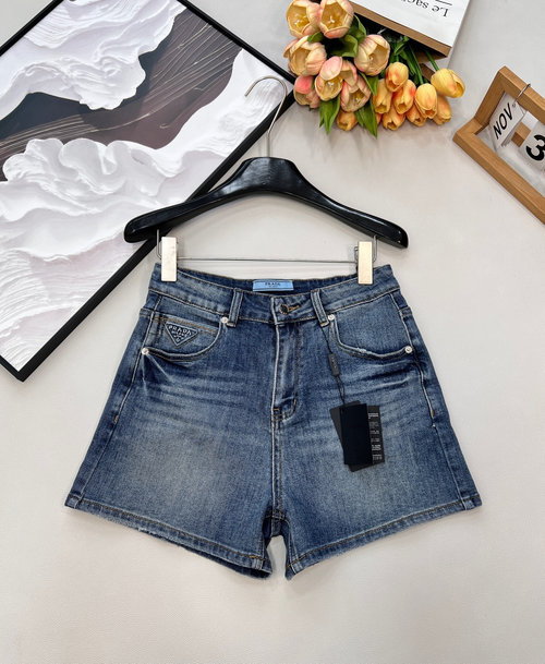 Prada Jeans with Pocket Pressing Triangle Logo, Fashion & Comfort