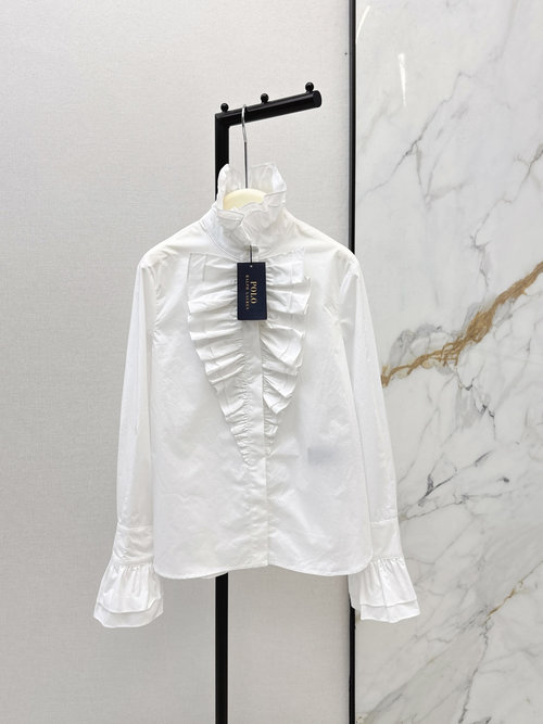 Polo Ralph Lauren Purple High - End Resort French Palace Style Long - Sleeve Shirt