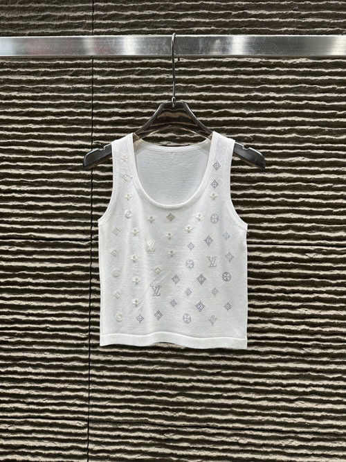Louis Vuitton Heavy Studded Tencel Knit Vest