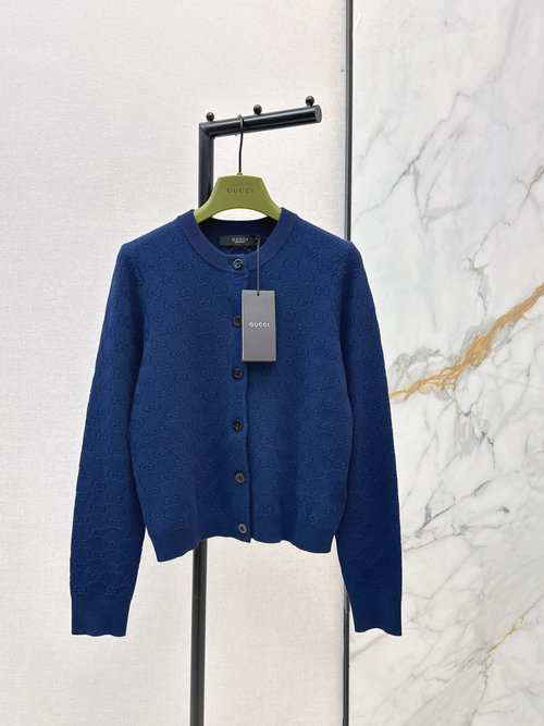 Gucci Retro Jacquard Knit Cardigan with Classic GG Design