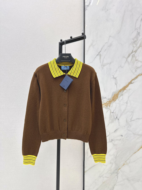 Prada Retro Knitted Cardigan for Comfort