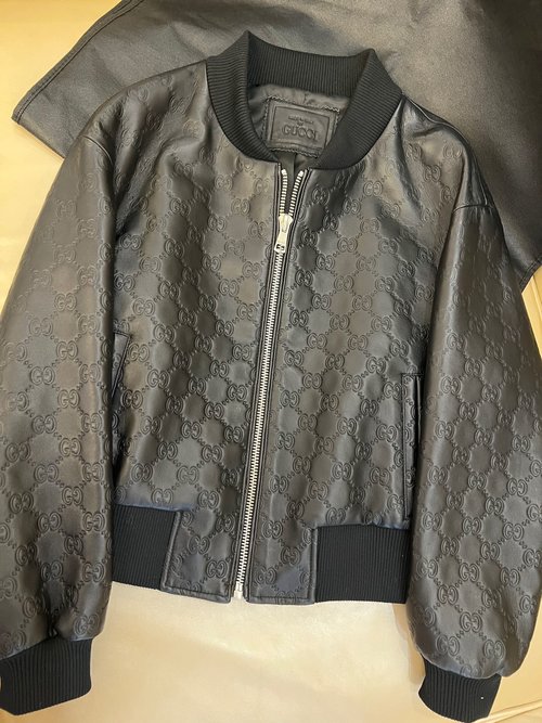 Gucci Luxury Italian Leather Jacket