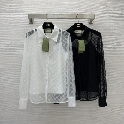 Gucci Customized Double GG Mesh See-Through Camisole