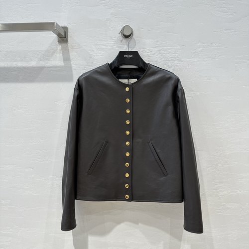 Celine High-end Exclusive Leather Jacket with Elegant and Free-spirited Design
