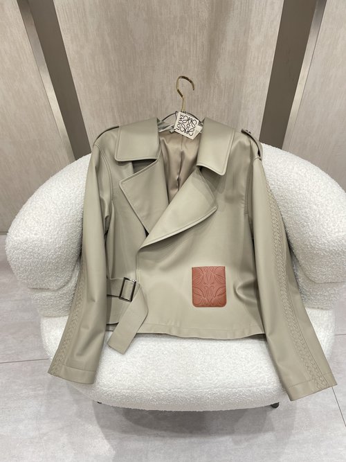 Loewe Luxurious Imported Lambskin Jacket with Loose Style