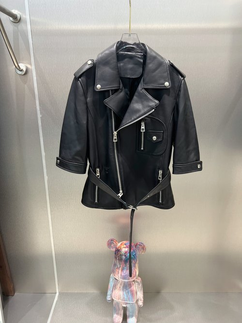 Dior Dior Sheepskin Short-Sleeve Biker Jacket Suitable for Spring and Autumn