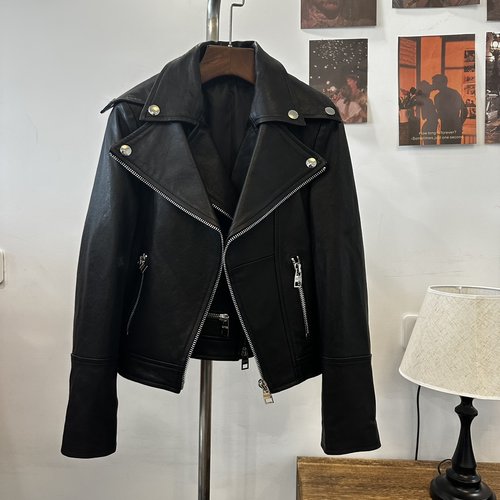 Alexander Wang Genuine Leather Jacket Exuding High-Class Sophistication and Luxury