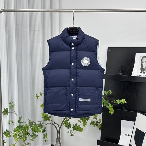 Canada Goose White Label Glacier Down Vest in Mood Blue Shade