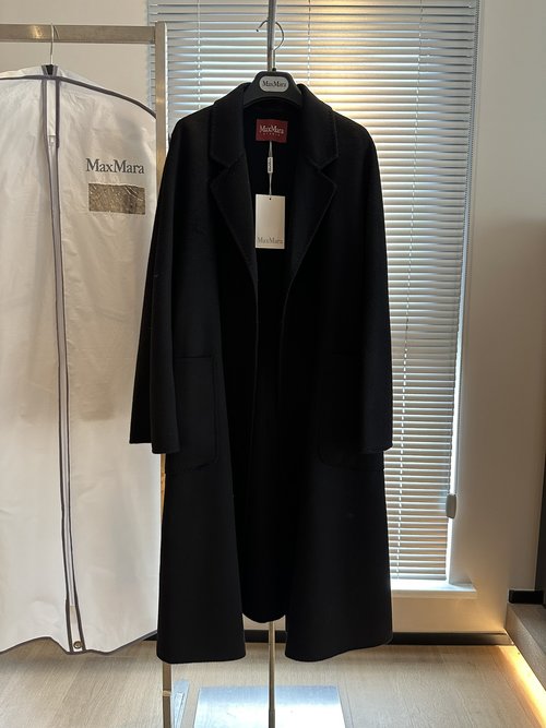 Burberry Top-grade Wool & Cashmere Water-ripple Robe-style Coat