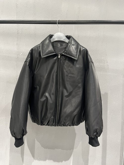 Acne Studios Imported Vegetable-tanned Leather Lightweight Down Jacket with Original Accessories