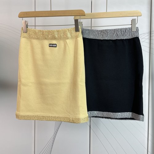 Miu Miu Sequin-Patched Skirt for a Sophisticated Look