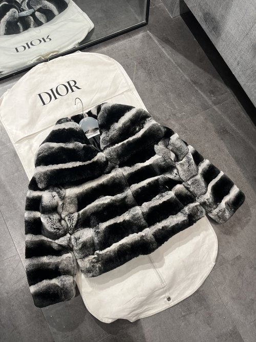 Dior Imported Dyed Rabbit Fur with Gradual Color Shift