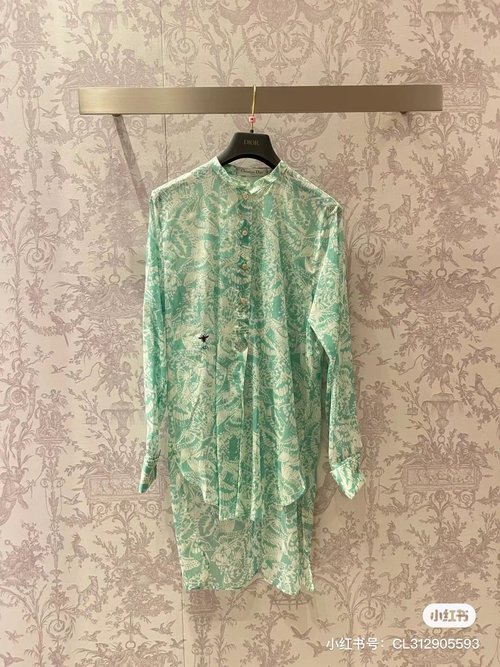 Dior Butterfly Series Suit with Top and Half Skirt