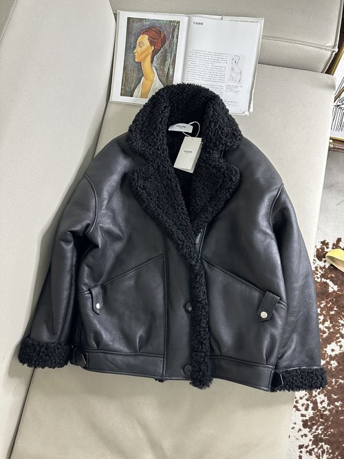 Celine Imported Spanish Top-quality Merino Sheepskin Fur One-piece