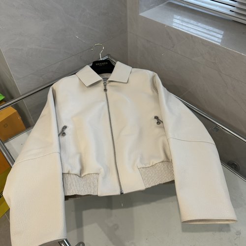 Hermes Exclusive Premium Sheepskin Collar Jacket Crafted by Hand