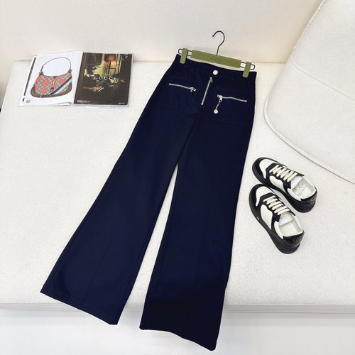 Gucci Versatile Double - Zip Straight - Leg Wide - Leg Trousers