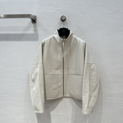 Hermes Minimalist Sheepskin Jacket with Carriage Print Lining