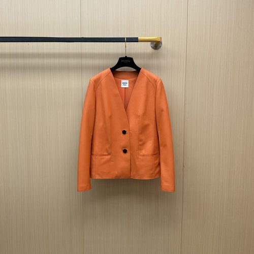 Hermes Luxury Genuine Leather Jacket with Imported Lambskin and Oil Edge Craft