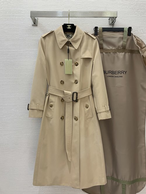 Burberry Waterproof Double-Row Buttoned Trench Coat