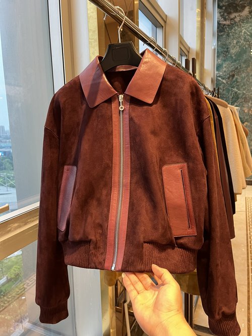 Hermes Popular Reverse - Fleece Leather Jacket